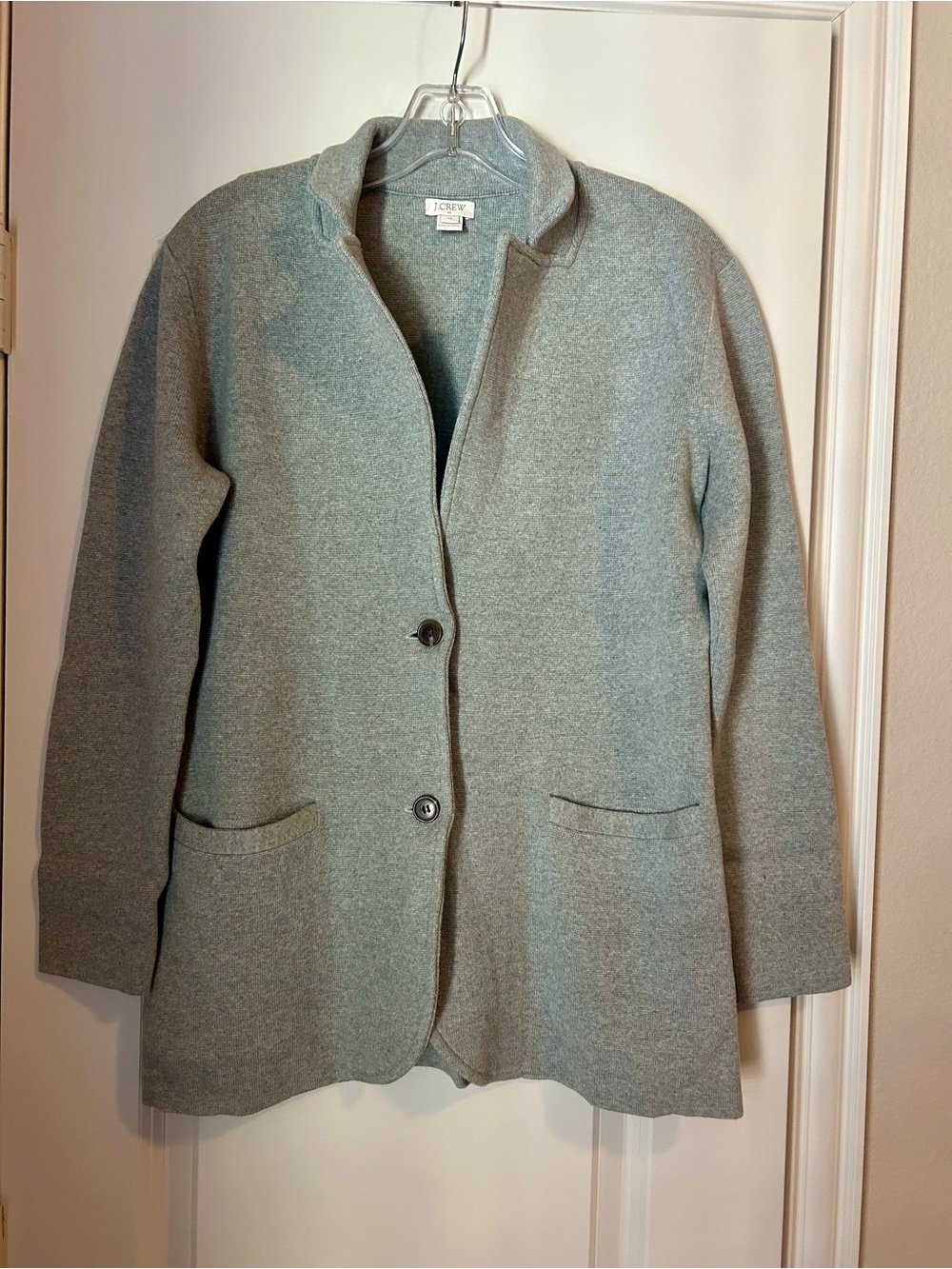 J. Crew Light Gray Women's Knit Jacket / Blazer